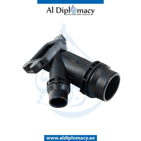 Left Upper COOLANT FLANGE CYLINDER HEAD for BMW 1 SERIES 2004-2007 models, Part Number 11127806196