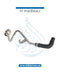 TURBOCHARGER COOLANT RETURN HOSE for BMW 5 SERIES 2008-2015 models, Part Number 11537615492