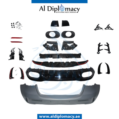 Rear Bumper, WITH SENSOR Hole, A35 Look, COMPLETE for Mercedes-Benz A Class W177 (2018-2020) models, Part Number T-1778809604-CO