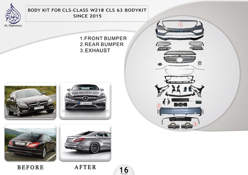 B.16 BODYKIT FOR CLS CLASS W218 CLS 63 BODYKIT SINCE 2015 for Mercedes-Benz CLS Class W218 (2011-2018) models