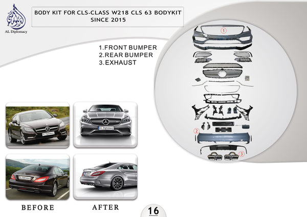 B.16 BODYKIT FOR CLS CLASS W218 CLS 63 BODYKIT SINCE 2015 for Mercedes-Benz CLS Class W218 (2011-2018) models