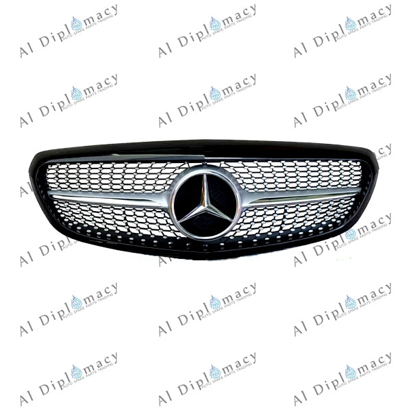 SHOW Grille, DIAMOND Style, CHROME & BLACK for Mercedes-Benz A Class W176 (2012-2018) models, Part Number T-1768802083