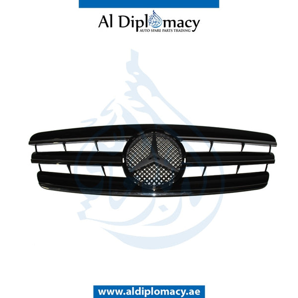 SHOW Grille, Black, 3 LINES for Mercedes-Benz C Class W203 (2001-2007) models, Part Number T-203GRILL-BK(3LINE)