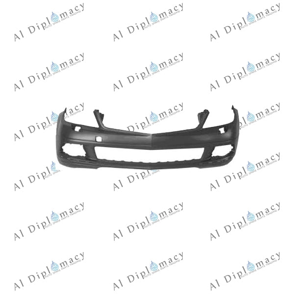 Front Bumper, Normal, WITH SENSOR AND WIPER HOLE for Mercedes-Benz C Class W204 (2007-2015) models, Part Number T-2048805540