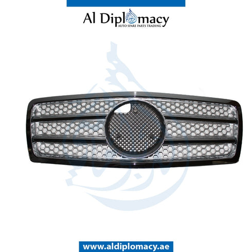 SHOW Grille, Silver, 2 LINES for Mercedes-Benz E Class W210 (1996-2002) models, Part Number T-210GRILL-SL(2LINE)