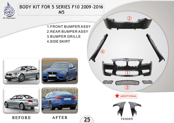 B.25 BODYKIT FOR 5 SERIES F10 BODYKIT 2009-2016 for BMW 5 Series F10 (2010-2016) models