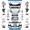 Front Rear W222 S65 BODYKIT Complete. Bumper, Bumper, AND EXHAUST for Mercedes-Benz S Class W222 (2014-2020) models, Part Number T-W222-S65 BODYKIT-2018-CO