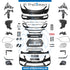 Front Rear W222 S65 BODYKIT Complete. Bumper, Bumper, AND EXHAUST for Mercedes-Benz S Class W222 (2014-2020) models, Part Number T-W222-S65 BODYKIT-2018-CO