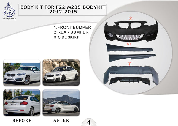 A.4 BODYKIT FOR F22 M235 BODYKIT 2012-2015 for BMW 2 Series F22 (2017-2021) models