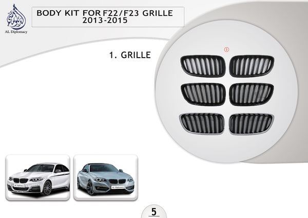 A.5 BODYKIT FOR F22 F23 GRILLE 2013-2015 for BMW 2 Series F22 (2017-2021) models