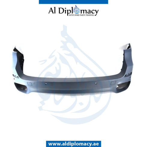 Rear Bumper, WITH SENSOR Hole, M Type, EMPTY for BMW X5 SERIES 2013-2018 models, Part Number 51128058060