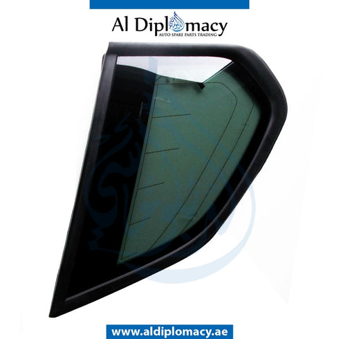 Rear Right WINDOW Glass, Black, WITH GASKET for BMW X5 SERIES 2006-2013 models, Part Number 51377207878