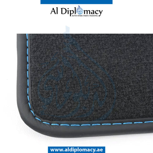 SET OF FLOOR Mats, Velours, LEATHER FRAMED for I8 2014-2018 models