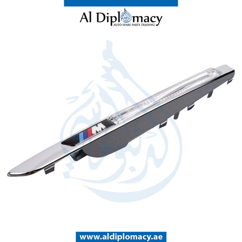 Front Left FENDER Molding, WITH TURN SIGNAL LAMP for BMW X6 SERIES 2008-2014 models, Part Number 51657207173