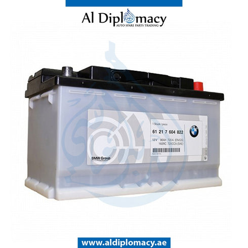 STARTER BATTERY 90 AH for BMW 1 SERIES 2007-2011 models, Part Number 61217604822