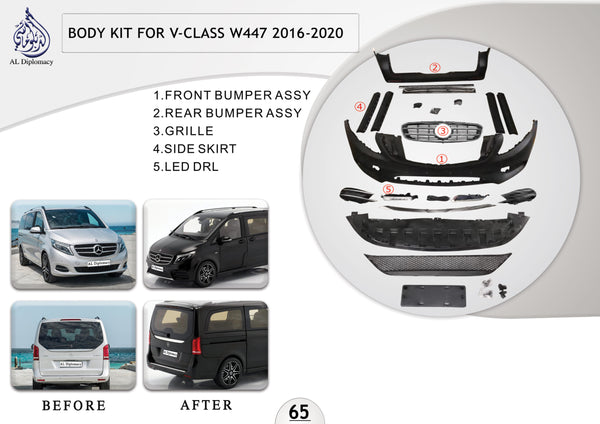 B.65 BODYKIT FOR V CLASS W447 2016 2020 for Mercedes-Benz VITO W447 (2014-2020) models