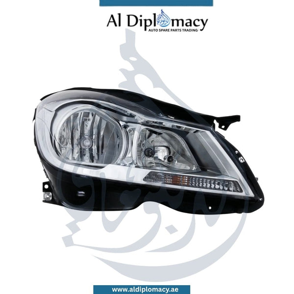 Mercedes-Benz C Class W204 Headlight, Normal, Silver, Right Side - OEM Part Number 2048205059