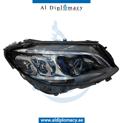Right Headlight, UPGRADE TO 2019 LOOK for Mercedes-Benz C Class W205 (2015-2021) models, Part Number T-2059066504-UPGRADE