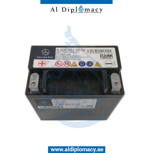 AUXILIARY BATTERY 12V 12AH for A Class 2015-2021 models, Part Number A0009829608 64