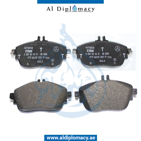 Front BRAKE PAD for A Class 2013-2022 models, Part Number A0004209104
