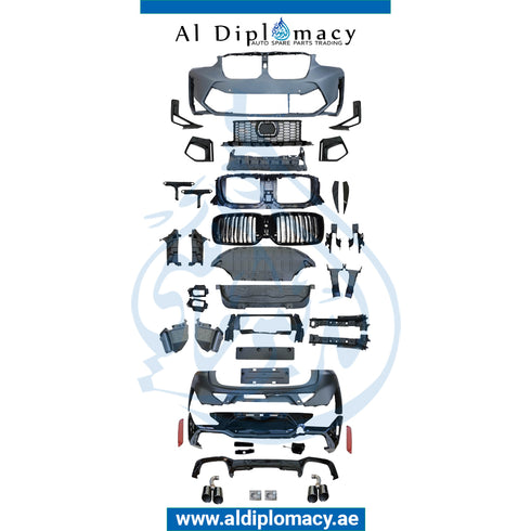 Front Rear G02 LCI X4 M BODYKIT FIT 2021 UP Complete. Bumper, Bumper, EXHAUST for BMW X4 Series G02 (2021-2023) models, Part Number T-G02LCI-X4M BODYKIT 2021-UP-CO