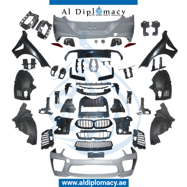 Front Rear G16 M8 BODYKIT Complete. Bumper, Bumper, Fender, AND EXHAUST for BMW 8 Series G16 (2019-2023) models, Part Number T-G16 M8 BODYKIT-CO