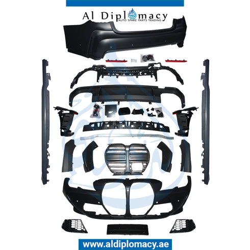 Front Rear G20 M3 BODYKIT 2019 UP Complete. Bumper, Bumper, AND SIDE SKIRT for BMW 3 Series G20 (2018-2022) models, Part Number T-G20 M3 BODYKIT-2019-UP-CO
