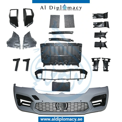 Front Bumper, WITH SENSOR AND WIPER Hole, M5 Style, COMPLETE for BMW 5 Series G30 (2020-2023) models, Part Number T-G30 LCI FB+S+W(M5 STYLE)-CO-CN
