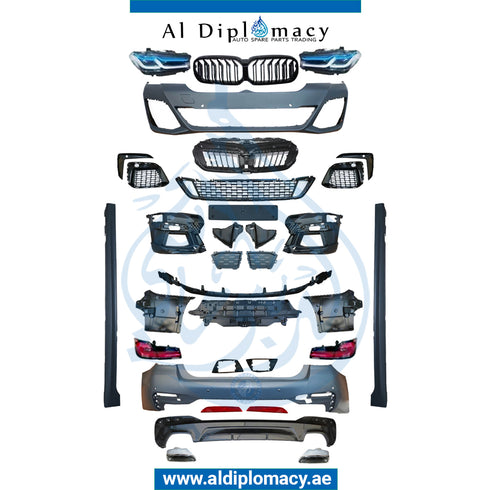 Front Rear G30 LCI M-tec BODYKIT FIT 2017-up Complete. Bumper, Bumper, Headlight, Stoplight, SIDE Skirt, Grille, AND EXHAUST for BMW 5 Series G30 (2020-2023) models, Part Number T-G30 LCI M-TEC BODYKIT-2017 UP-CO