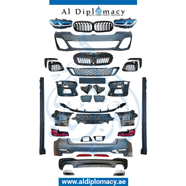 Front Rear G30 LCI M-tec BODYKIT FIT 2017-up Complete. Bumper, Bumper, Headlight, Stoplight, SIDE Skirt, Grille, AND EXHAUST for BMW 5 Series G30 (2020-2023) models, Part Number T-G30 LCI M-TEC BODYKIT-2017 UP-CO