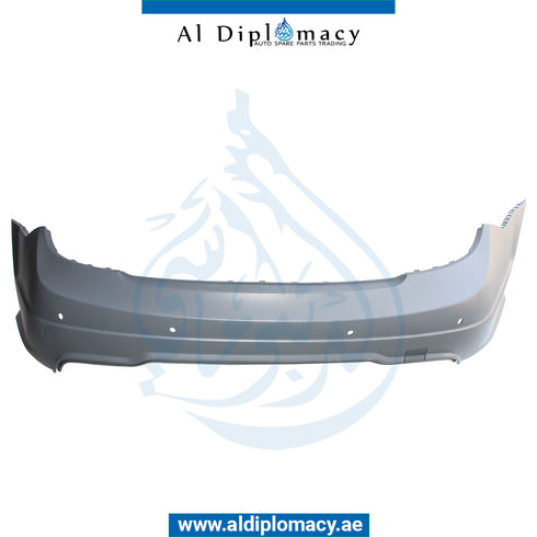 Rear Bumper, WITH SENSOR Hole, TWO SINGLE EXHAUST Type, Amg, COMPLETE for Mercedes-Benz C Class W204 (2007-2015) models
