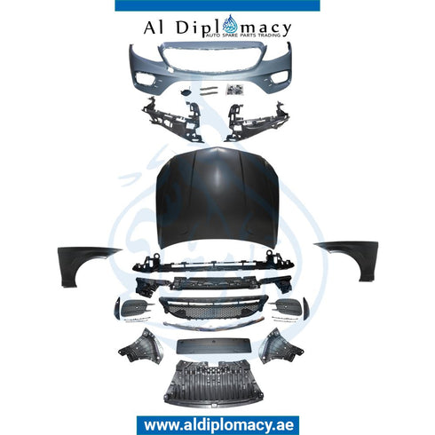 Front Bumper, WITH SENSOR Hole, COMPLETE for Mercedes-Benz E Class W213 (2017-2023) models, Part Number T-2138856902-CO