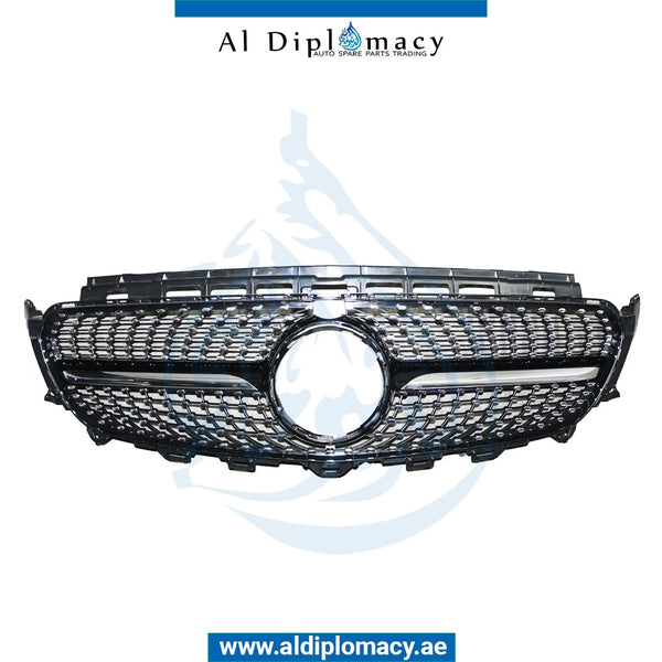 SHOW Grille, DIAMOND 43 SPORT Style, BLACK for Mercedes-Benz E Class W213 (2017-2023) models, Part Number T-213GRILLE(43 SPORT) STYLE-BK