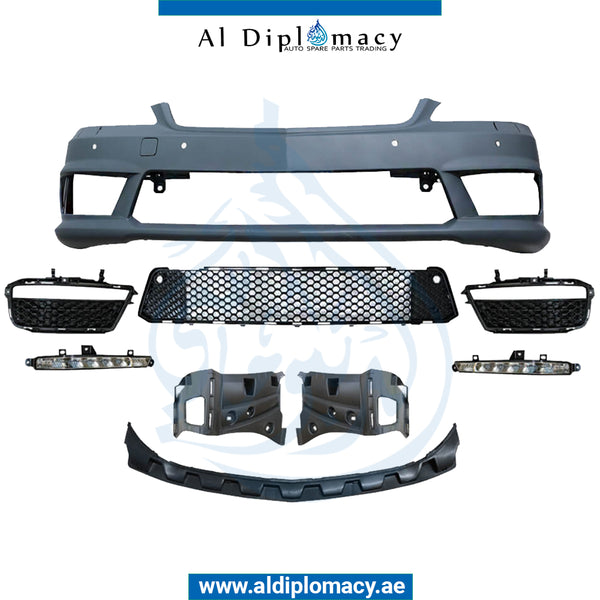 Front Bumper, WITHT Sensor, AND WIPER Hole, AMG 63 for Mercedes-Benz S Class W221 (2006-2013) models, Part Number T-2218804540-CN