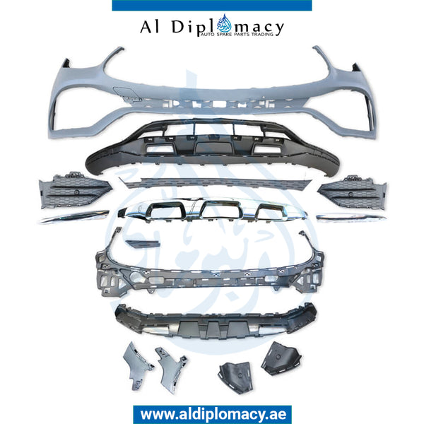 Front Bumper, WITH SENSOR Hole, Amg, COMPLETE for Mercedes-Benz GLC Class W253 (2015-2022) models, Part Number T-2538856204-CO