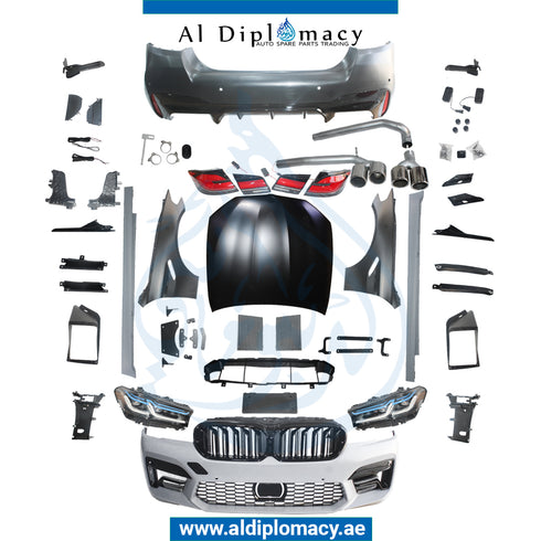 Front Rear F10 TO G30 LCI M5 BODYKIT FIT 2011-up. Bumper, Bumper, Hood, Fender, Headlight, Stoplight, SIDE Skirt, Grille, AND EXHAUST for BMW 5 Series F10 (2010-2016) models, Part Number T-F10 TO G30 LCI M5 BODYKIT-FIT 2011-UP-CO