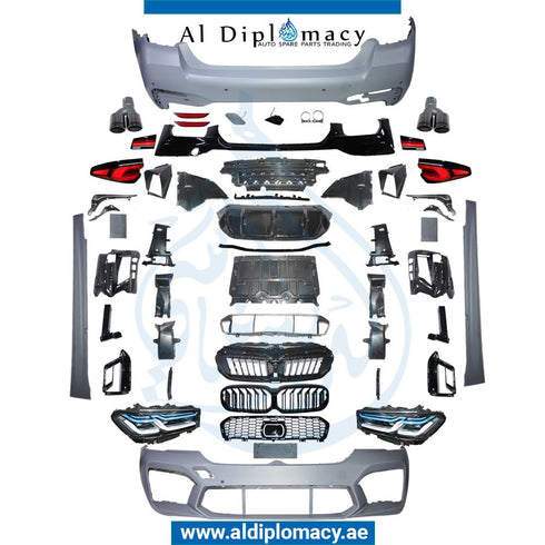 Front Rear G30 LCI M5 BODYKIT FIT 2017-up Complete. Bumper, Bumper, Headlight, Stoplight, SIDE Skirt, Grille, AND EXHAUST for BMW 5 Series G30 (2020-2023) models, Part Number T-G30 LCI M5 BODYKIT-2017 UP-CO