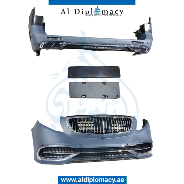 Front Rear W447 MAYBACH Bodykit, WITHOUT Bonnet, Complete. Bumper, Grille, Bumper, AND EXHAUST for Mercedes-Benz VITO W447 (2014-2020) models, Part Number T-W447 MAYBACH BODYKIT W/O BONNET-CO