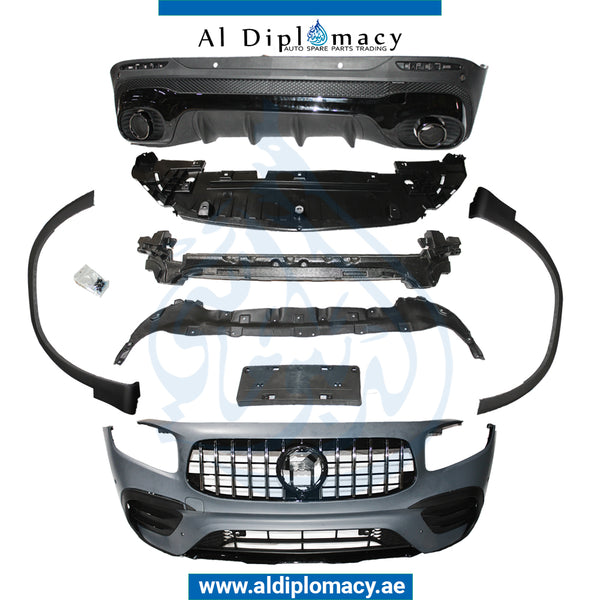 Front Rear X247 GLB 35 AMG BODY Kit, Bumper, Diffuser, AND EXHAUST for Mercedes-Benz GLB Class X247 (2019) models, Part Number T-X247 GLB 35 BODYKIT-CO