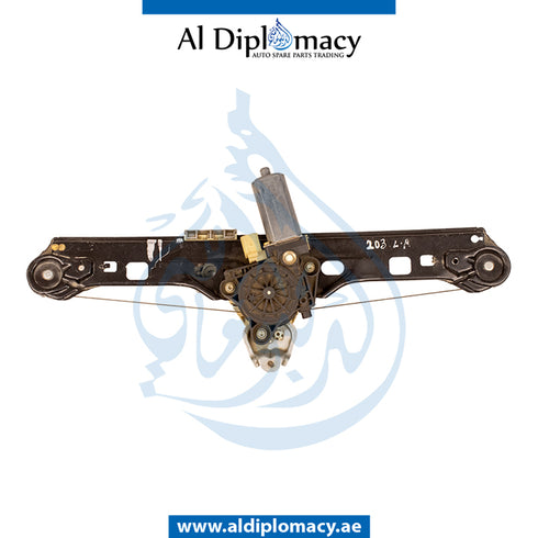 Rear Left DOOR WINDOW Lifter, WITH MOTOR for Mercedes-Benz C Class W203 (2001-2007) models, Part Number UN-2037300346-W/MOTOR