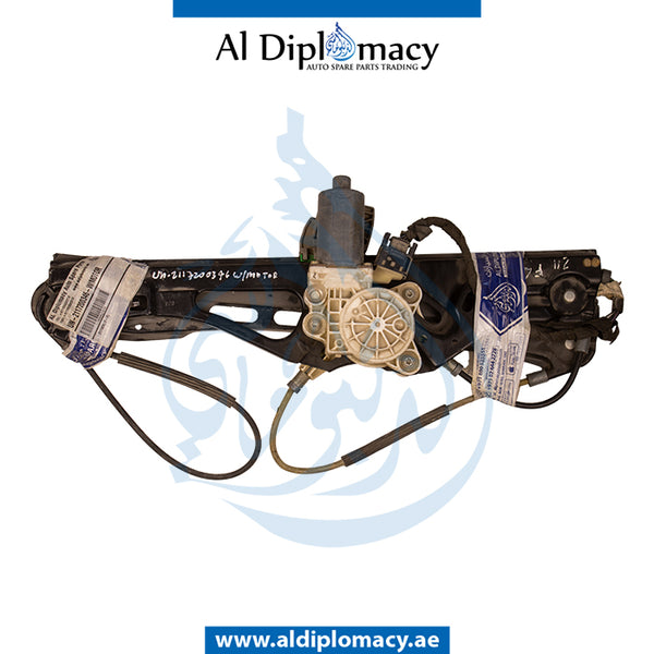Front Left DOOR WINDOW Lifter, WITH MOTOR for Mercedes-Benz E Class W211 (2002-2009) models, Part Number UN-2117200346-W/MOTOR