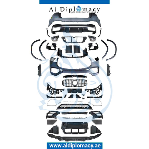 Front Rear W167 GLE 63 BODYKIT 2020 Complete. Bumper, Bumper, AND EXHAUST for Mercedes-Benz GLE Class W167 (2019-2023) models, Part Number T-W167-GLE63 BODYKIT-2020-CO