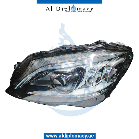 Left Headlight, UPGRADE FROM STATIC LED TO FULL Led, 2019 LOOK for Mercedes-Benz C Class W205 (2015-2021) models, Part Number T-2059066404-UPGRADE LED