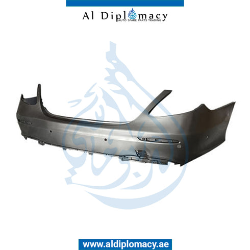 Rear Bumper, WITH SENSOR Hole, AMG Sport, COMPLETE for Mercedes-Benz E Class W213 (2017-2023) models, Part Number T-2138850801-CO-CN