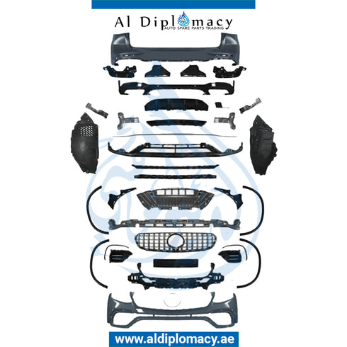 X253 GLC X253 GLC63 2018 LOOK BODY KIT 2019 UP COMPLETE for Mercedes-Benz GLC Class W253 (2015-2022) models, Part Number T-W253-GLC 63 2018 BODYKIT-CO