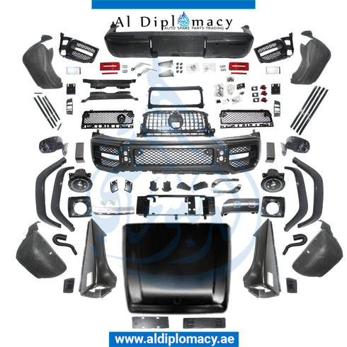 W463 G63 BODY KIT ORIGINAL SIZE 2019 BODY KIT for Mercedes-Benz G Class W463 (1992-2022) models, Part Number T-W463-G63 BODYKIT AS ORIG SIZE 2019-W/BONNET-CO