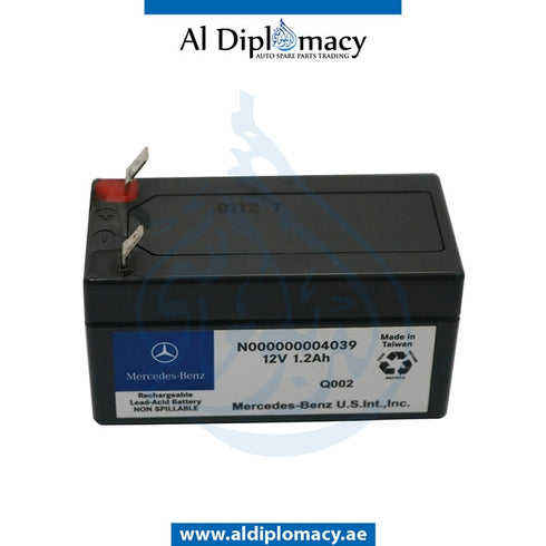 AUXILIARY BATTERY 1.2 AH for Mercedes-Benz A Class W117 (2013-2022) models, Part Number N000000004039