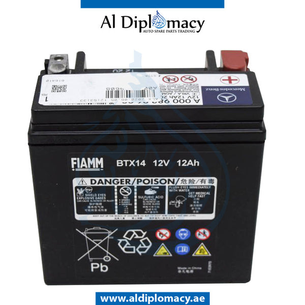 AUXILIARY BATTERY for A Class 2009-2016 models, Part Number A0009829608