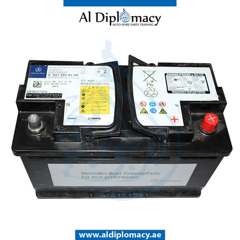 STARTER BATTERY 80AH for A Class 2020 models, Part Number A0019828108