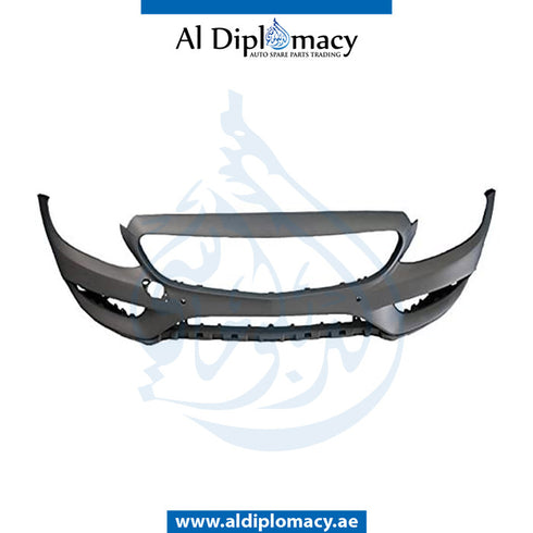 Front Bumper, WITH SENSOR HOLE for Mercedes-Benz C Class W205 (2015-2021) models